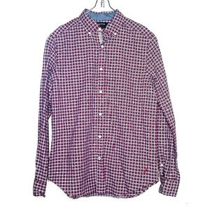 Nautica Plaid Long Sleeve Red, Blue & White